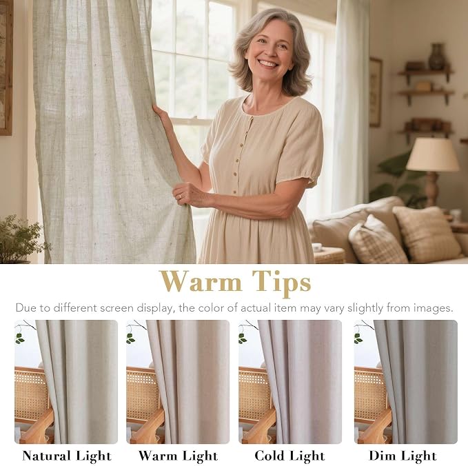 H.VERSAILTEX Living Room Linen Curtains