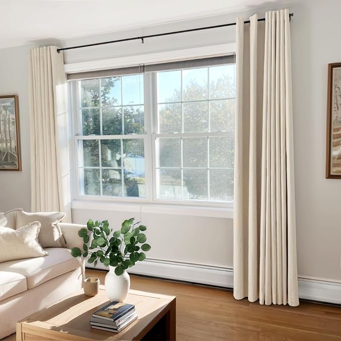100% Blackout Shield Linen Blackout Curtains