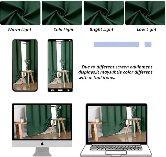 Simplebrand Ava Ever Green Blackout Curtains