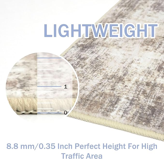 IOHOUZE Abstract Runner Rug 3x10 Ft Washable Runners