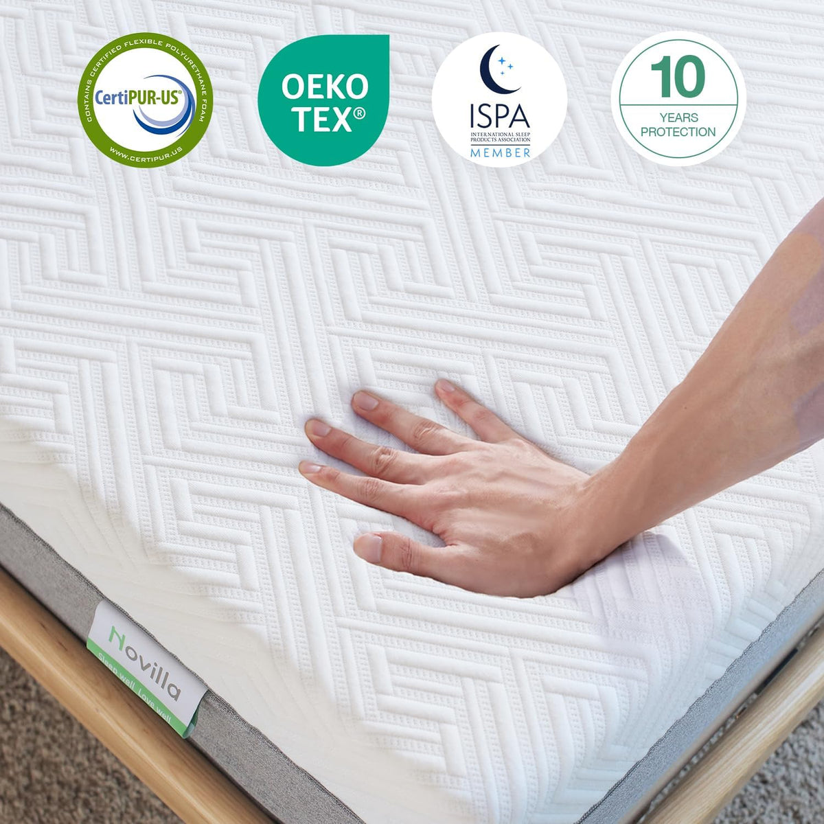Novilla Full Mattress, 6-Inch Gel Memory Foam Mattress for Cool Night Sleep & Pressure Relief, Medium Firm Full Size in a Box, Bliss