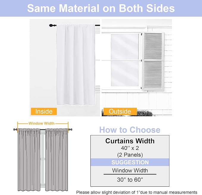 Simplebrand Ava Pure White Curtains