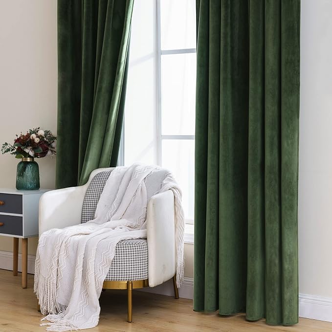 MIULEE Velvet Curtains 100 inches