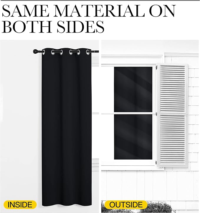 NICETOWN Bathroom Blackout Curtains and Drapes