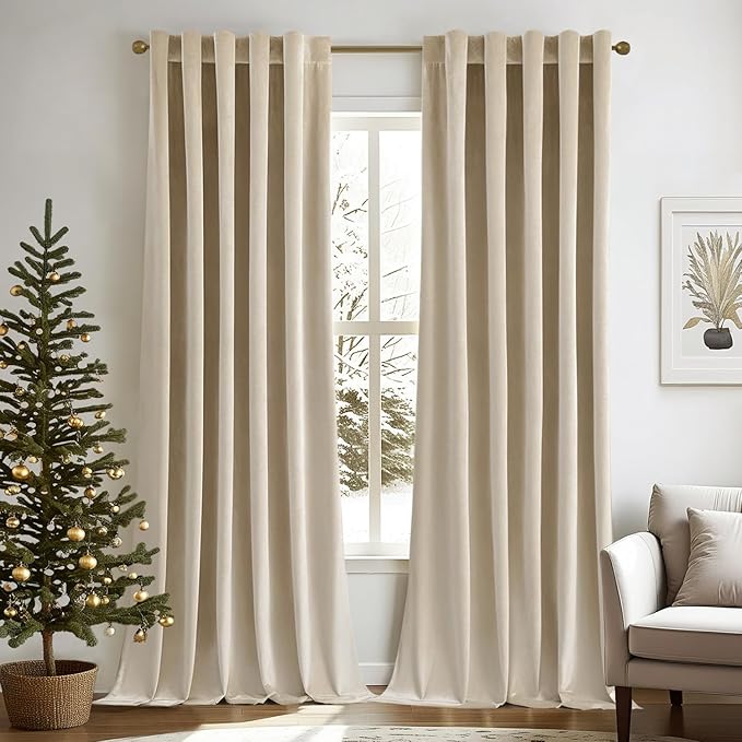 MIULEE Velvet Curtains 90 inches