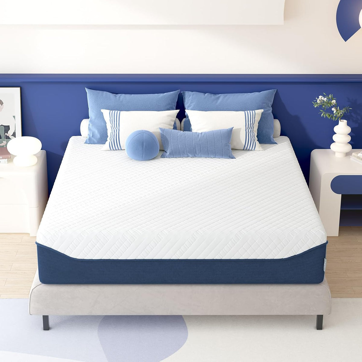 SDHYL Queen Mattress, 14 Inch Gel Infused Memory Foam Mattress for Good Sleep, Bed in a Box Mid Firm CertiPUR-US Certified & Fiberglass Free, Washable Cover, 80"*60"