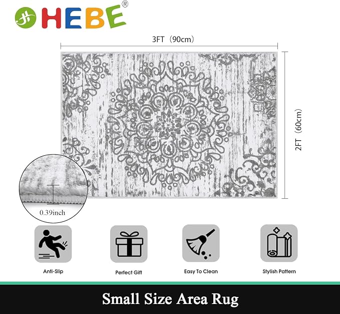 HEBE Washable Area Rug