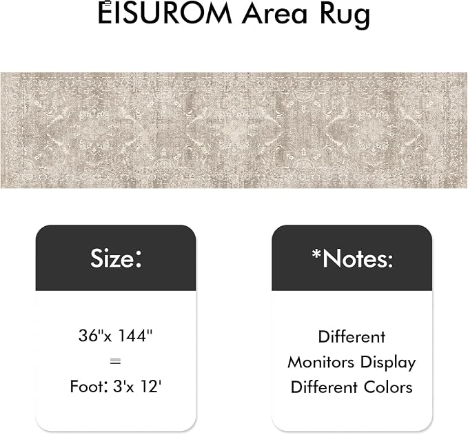 Washable 3x12 Runner Rug