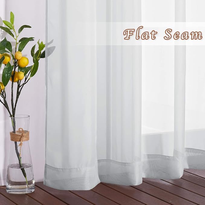 NICETOWN Sheer Curtains 84 Inches Long