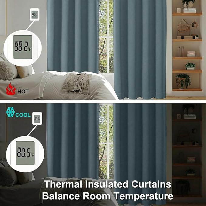Simplebrand Ava Dark Green Blackout Curtains