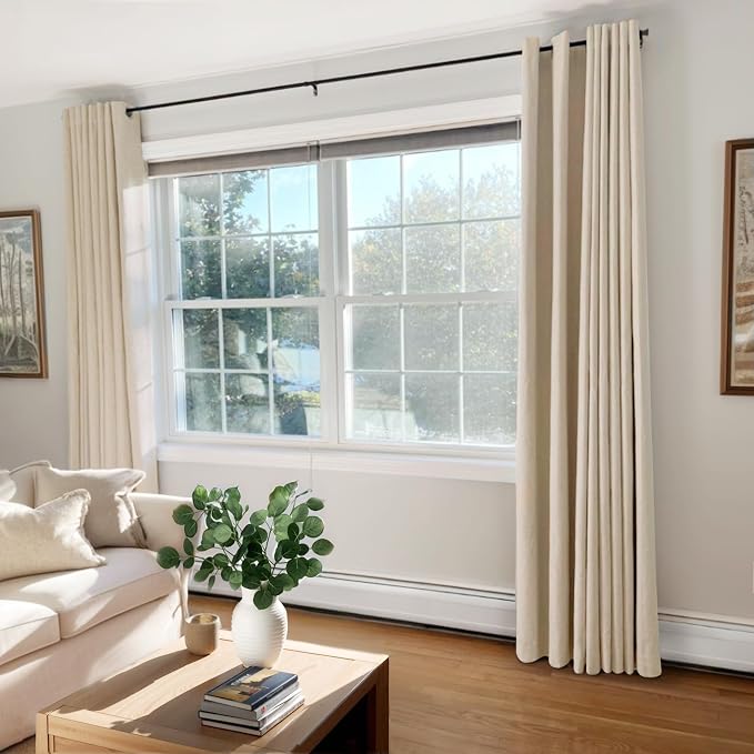 100% Blackout Shield Linen Blackout Curtains