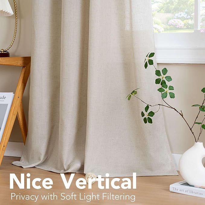 H.VERSAILTEX Elegant Natural Linen Blended Energy Efficient Light Filtering