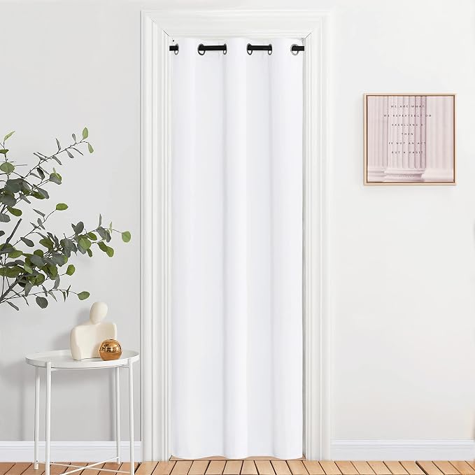NICETOWN White Curtains 84 inch Length 2 Panels Set