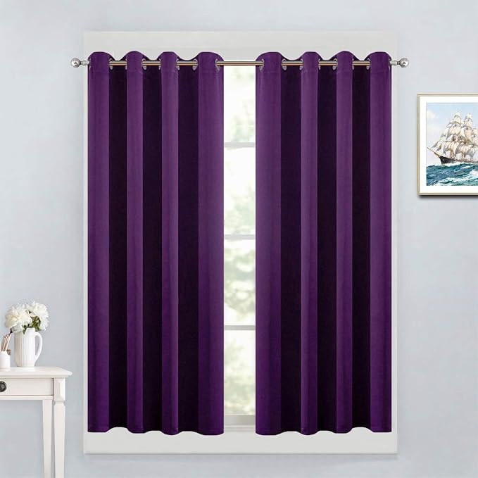 Yakamok Light Blocking Window Blackout Curtains Thermal Insulated Room