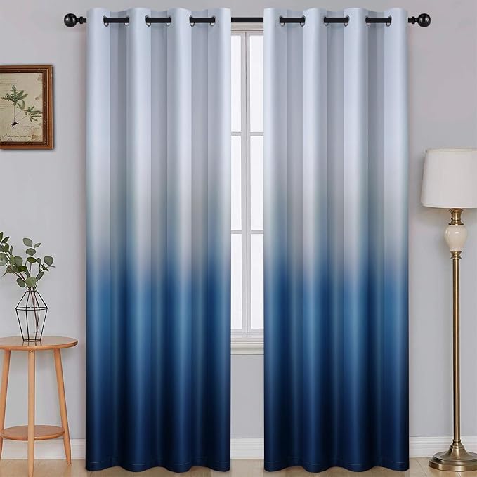 SimpleHome Ombre Room Darkening Curtains