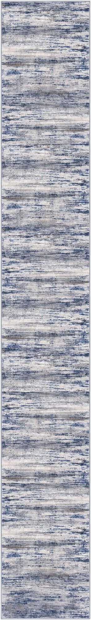 KOZYFLY Modern Abstract Washable Long Rug Runner 2.6x18 Hallway Rug Runner