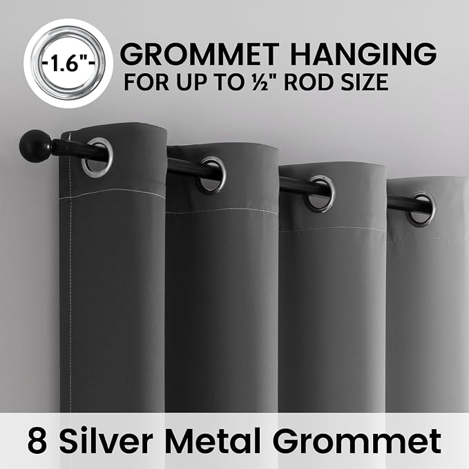 SimpleHome Ombre 100% Blackout Curtains