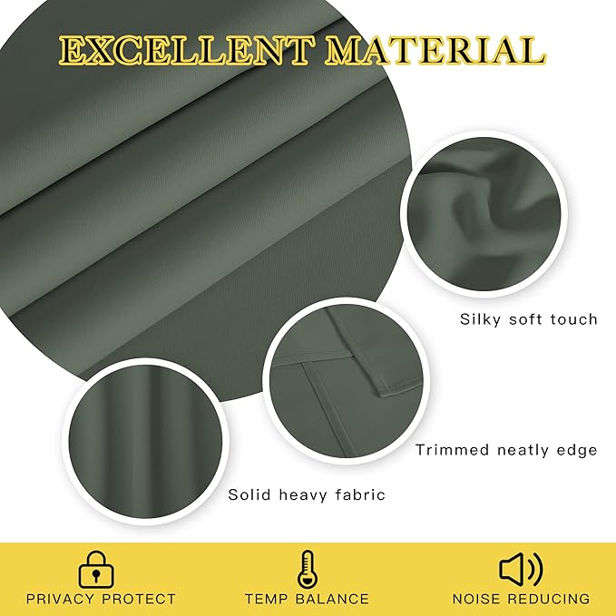 NICETOWN Blackout 78 inch Curtains