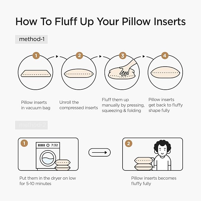 Acanva 16x16 Throw Pillow Inserts Set of 4, Premium Polyester Fiber Fill Square Sham Stuffer Cushion for Sofa, Bed, Couch and Chair, Machine Washable, 16x16 Inch(for 14x14 Cover), White 4 Count