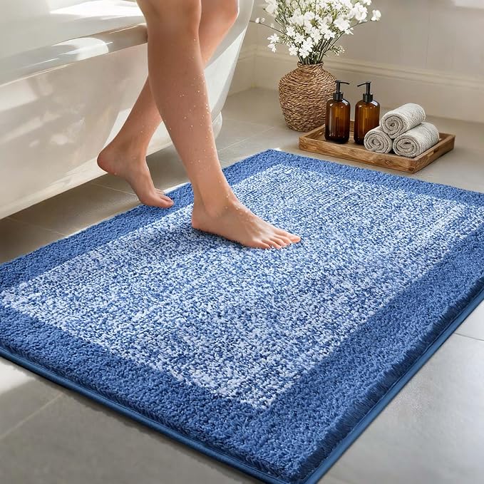 48x32 Large Bathroom Rugs Washable Non Slip, Soft Absorbent Quick Dry Mats