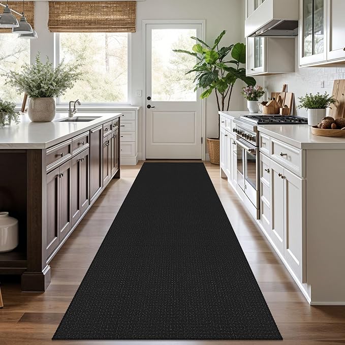 KOZYFLY Runners for Hallways 3x10 ft Washable Kitchen Runner Non Slip Rubber