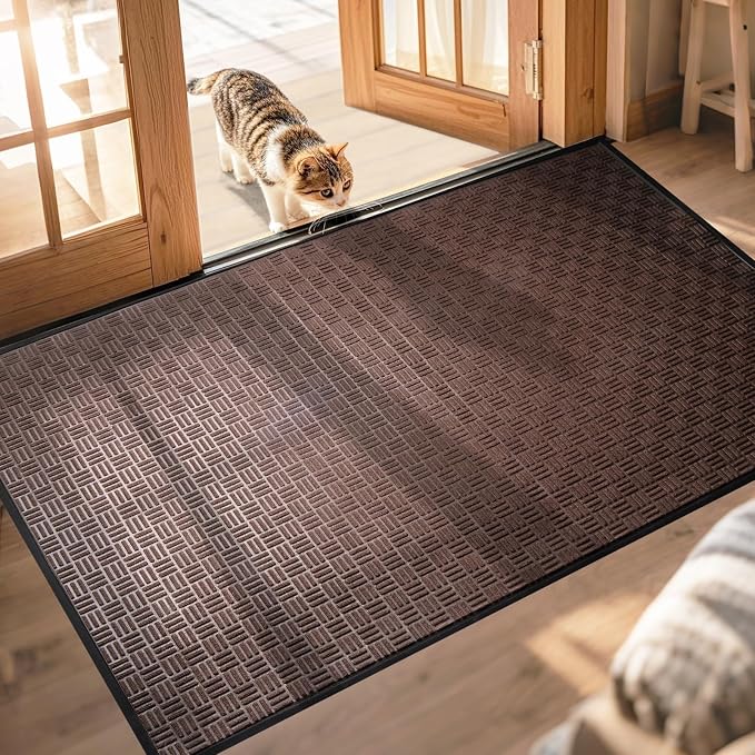 Mibao Front Door Mat, Heavy Duty Durable Welcome Mat