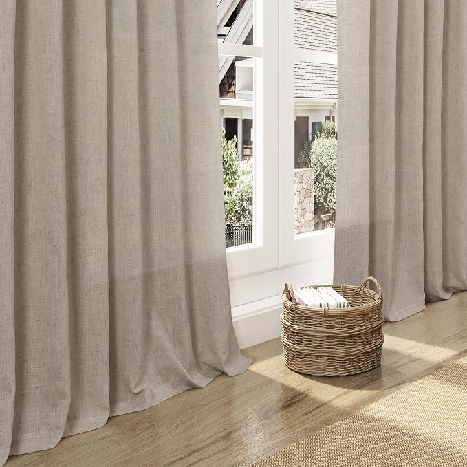 Nanspring Cobblestone Linen Curtains