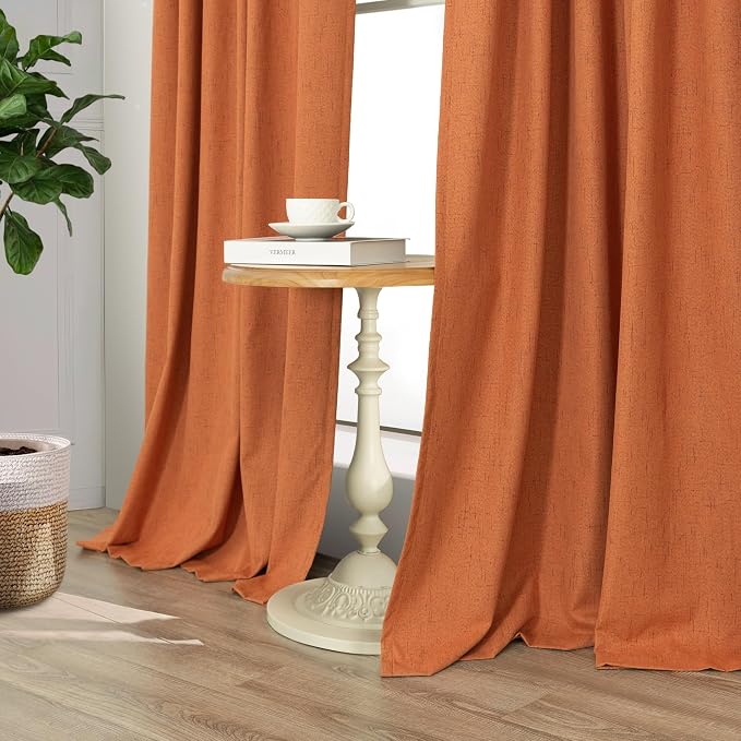 Pitalk Blackout Burnt Orange Curtain