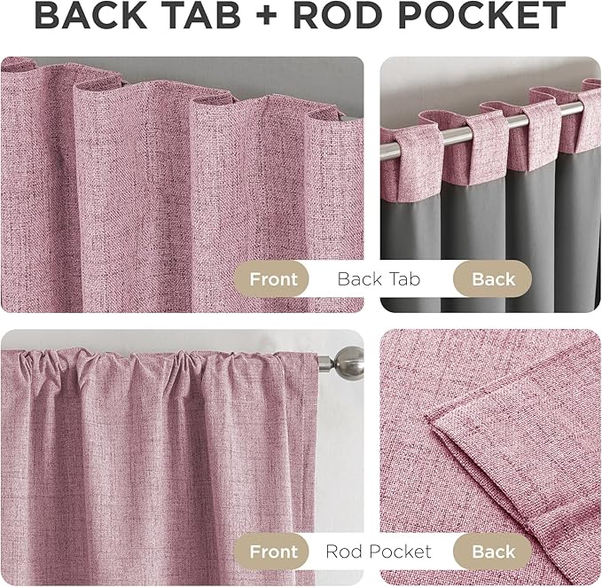 Joydeco Linen Blackout Curtains
