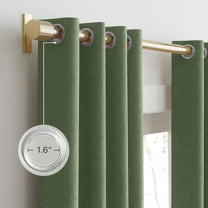 NICETOWN 100% Absolutely Blackout Linen Curtains