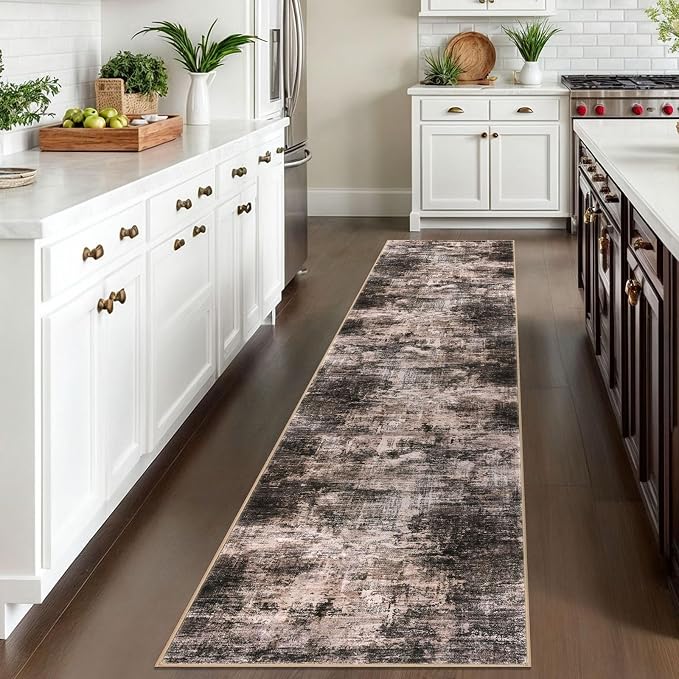 IOHOUZE Abstract Runner Rug 2x10 Ft Washable Runners