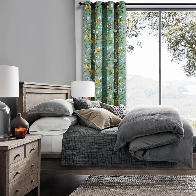 Topfinel 100 Inches Long Sage Green Luxury Curtains