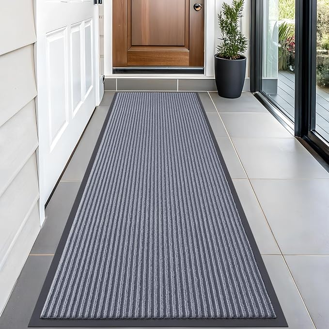 OLANLY Front Door Mat Indoor Outdoor Entrance, Waterproof Heavy Duty Doormat