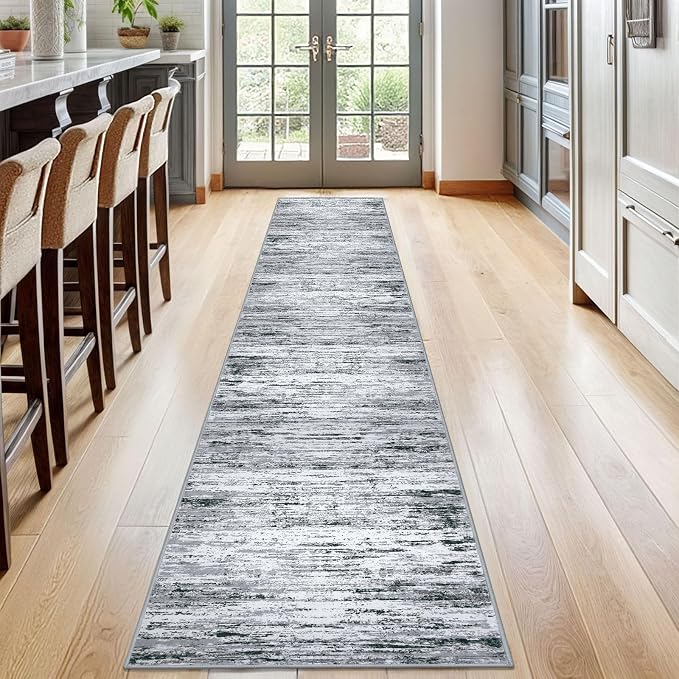 Lansny Modern Abstract Runner Rug 2x12