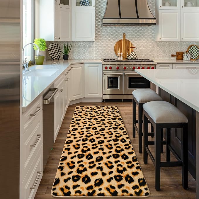Amearea Soft Leopard Runner Rugs