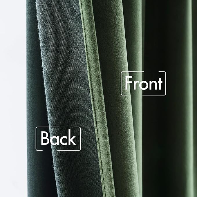 MIULEE Velvet Curtains 66 Inch Wide
