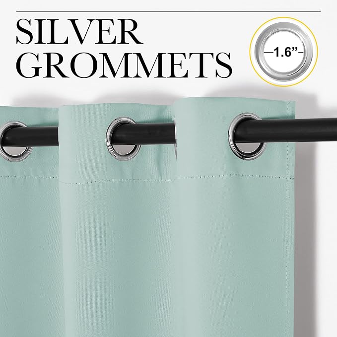 NICETOWN Kitchen Curtain Panels Blackout Draperies, Thermal Insulated Solid
