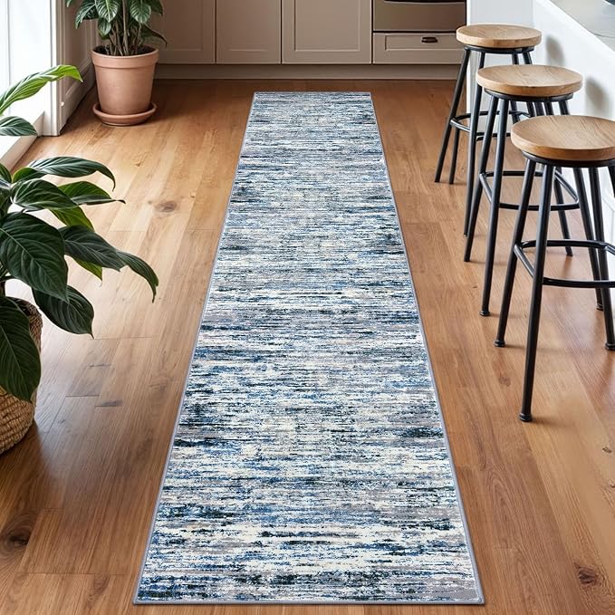 Lansny Modern Abstract Runner Rug 2x10