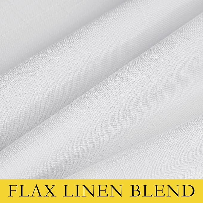 NICETOWN 100% Absolutely Blackout Linen Curtains