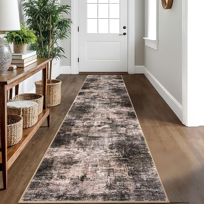 IOHOUZE Abstract Runner Rug 2x10 Ft Washable Runners