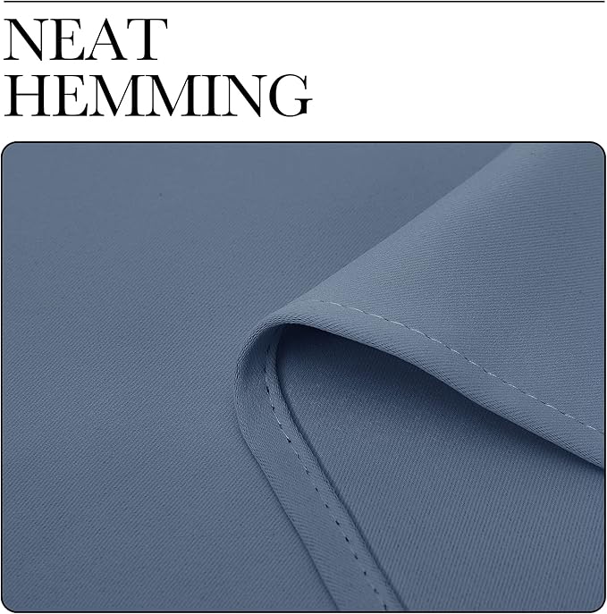 NICETOWN Stone Blue Room Darkening Curtain Panels 86" Length