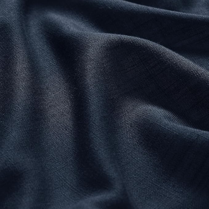 Navy Blue Linen Curtains 96 inches Long