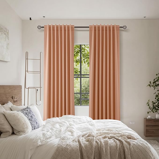 Guken 100% Blackout Curtains 120 Inch Length 2 Panels Set