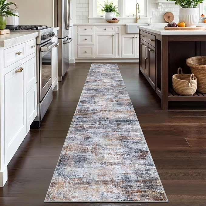 IOHOUZE Abstract Runner Rug 2x12 Ft Washable Runners