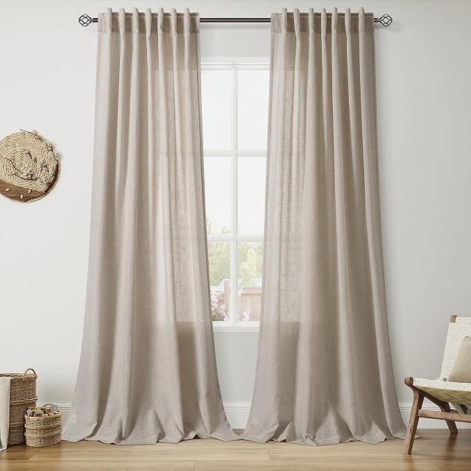 Nanspring Cobblestone Linen Curtains