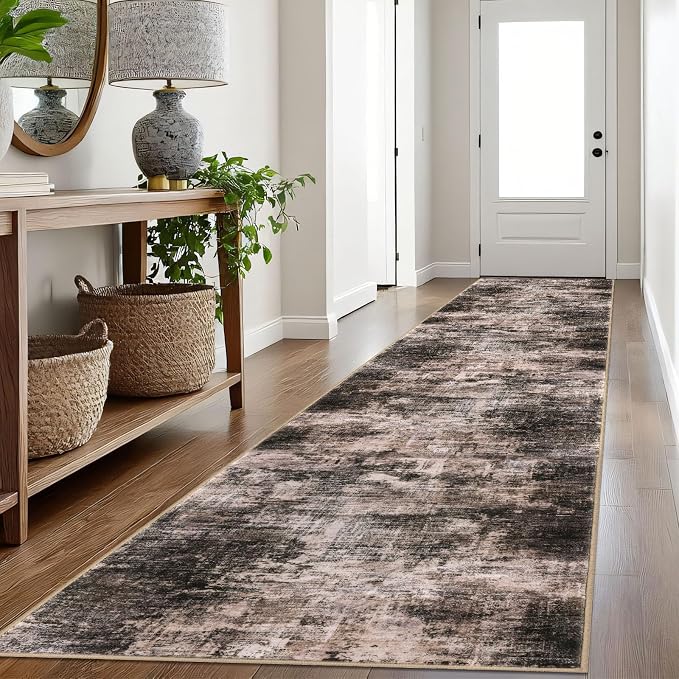IOHOUZE Abstract Runner Rug 3x16 Ft Washable Runners