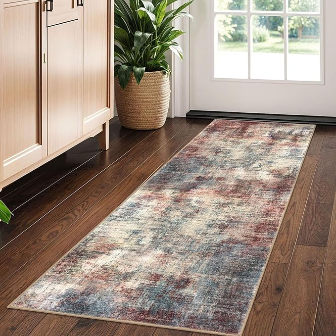 IOHOUZE Abstract Runner Rug 2x5 Ft Washable Runners