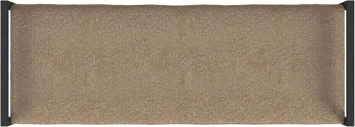 HomePop Modern Metal Bench|Bench for Living Room & Bedroom | Decorative Home Furniture - Brown Boucle