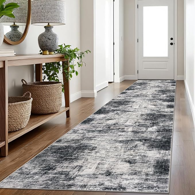 IOHOUZE Abstract Runner Rug 3x16 Ft Long Washable Runners