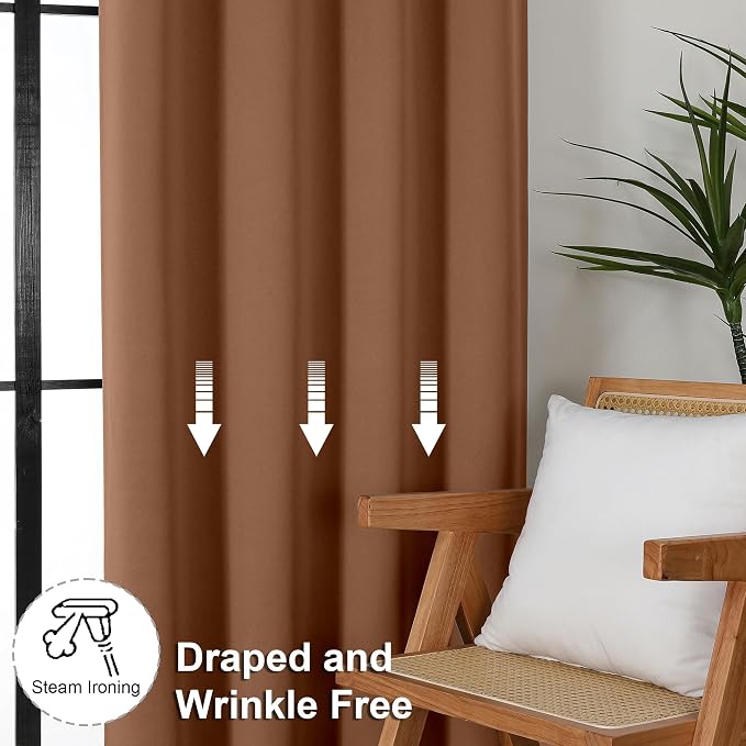 Simplebrand Ava Sun Baked Blackout Curtains